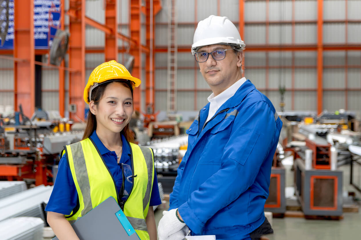 Two inspectors in a facility